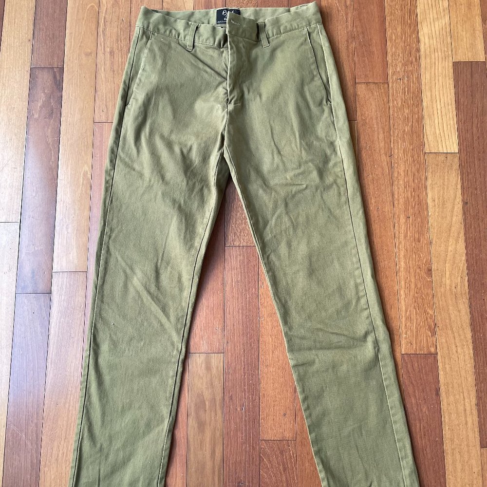 Black Sea Collective Olive Green Brushed Cotton Chino Pant